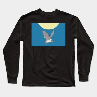 Bat in the night sky Long Sleeve T-Shirt